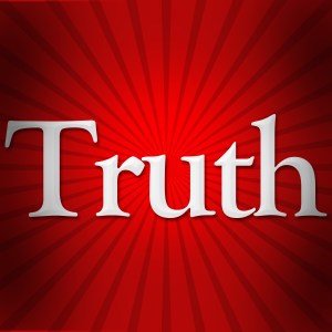 Truth Text Red Black Burst