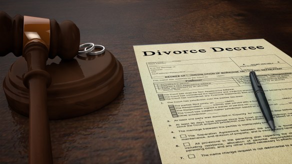 Gavel Divorce Paper Decree Front